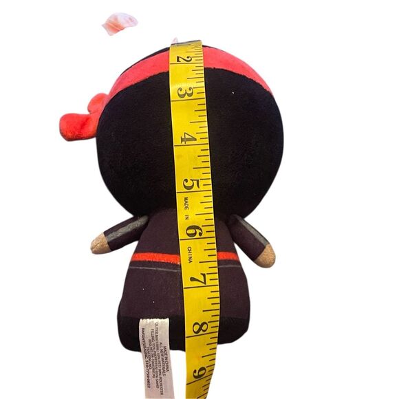 RMS Red Black Weighted Ninja Shadow Dragon Plush Doll Toy Figure 8" - Picture 3 of 6